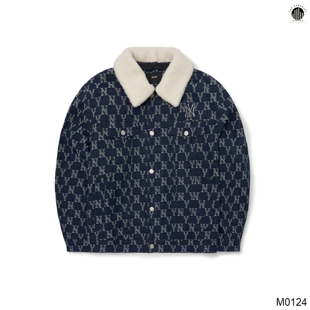 Áo phông MLB Jacquard Monogram Denim Baseball Shirt New York Yankees 3ABSN101450BLD #3 Áo phông MLB Jacquard Monogram Denim Baseball Shirt New York Yankees 3ABSN101450BLD